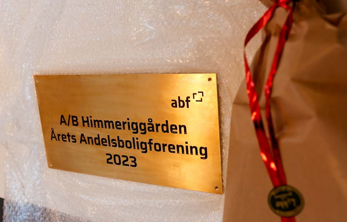 Det meget velfortjente bevis på, at A/B Himmeriggården er Årets A/B 2023.